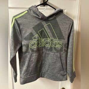 Adidas Kids Hoodie in Gray with Bright Stripes